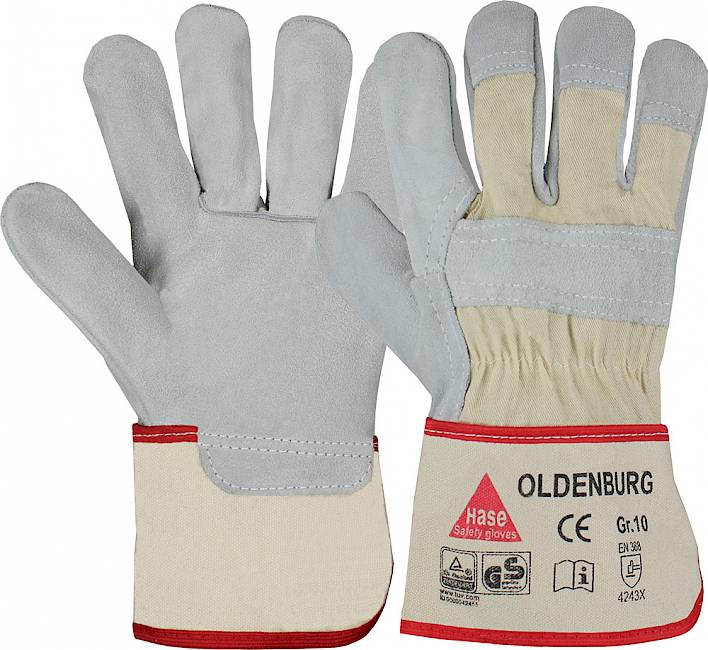 Handschuh Oldenburg, Rind spaltleder,TÜV-GS,Gr.10