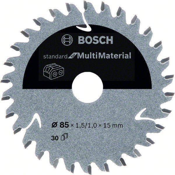 BOSCH Kreissägeblatt Standard for Multimaterial 85x1,5/1x15 mm,30 Z