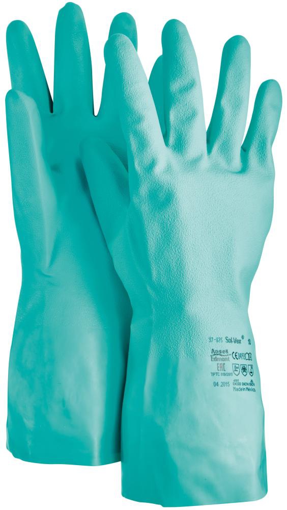 ANSELL Chemikalienschutz-Handschuh SolVex 37-675, grün, Gr. 10