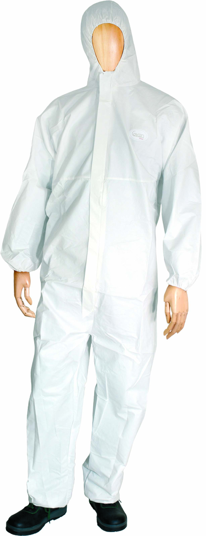 Einweg-Overall, EN-1149-1, weiss antistatisch, 55 g/m2, Gr. 3XL