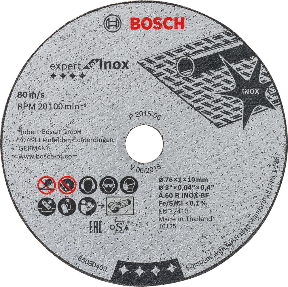 BOSCH Trennscheibe Expert for Inox, 76mm TS 76X1X10MM EX  5 Stk/VE