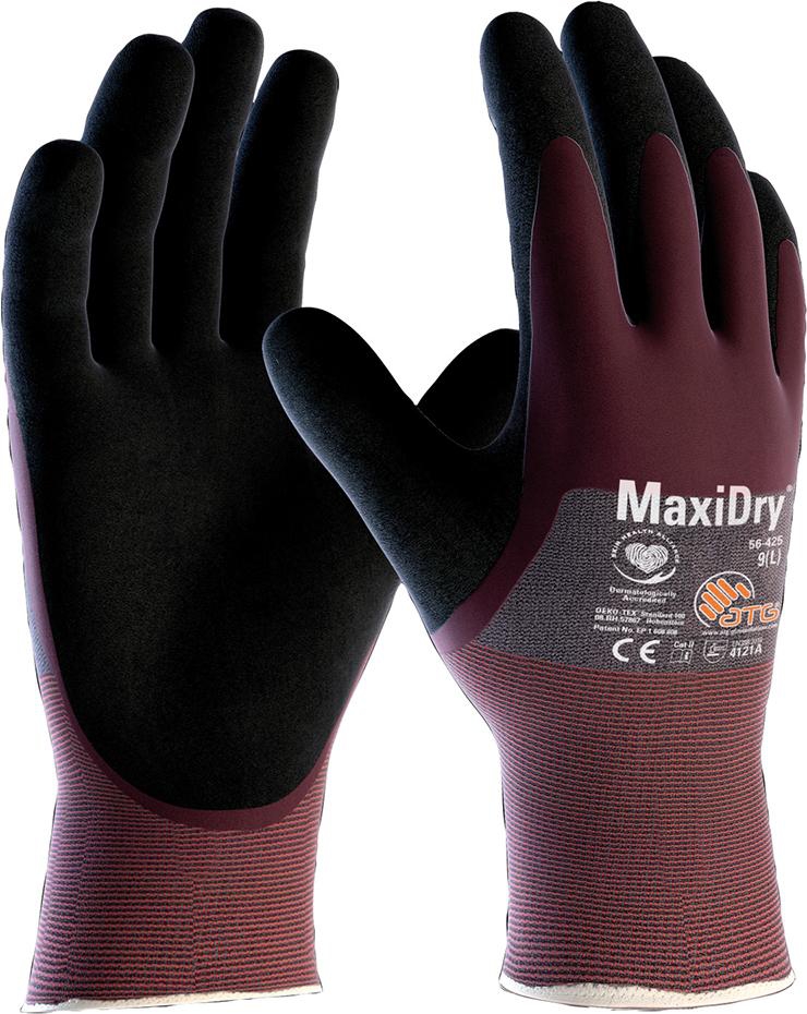 ATG Montage-Handschuh MaxiDry Gr. 9 Nitrilschaum violett/schw, 56-425