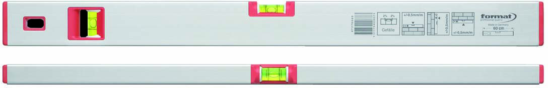 FORMAT Leichtmetall-Wasserwaage 60 cm