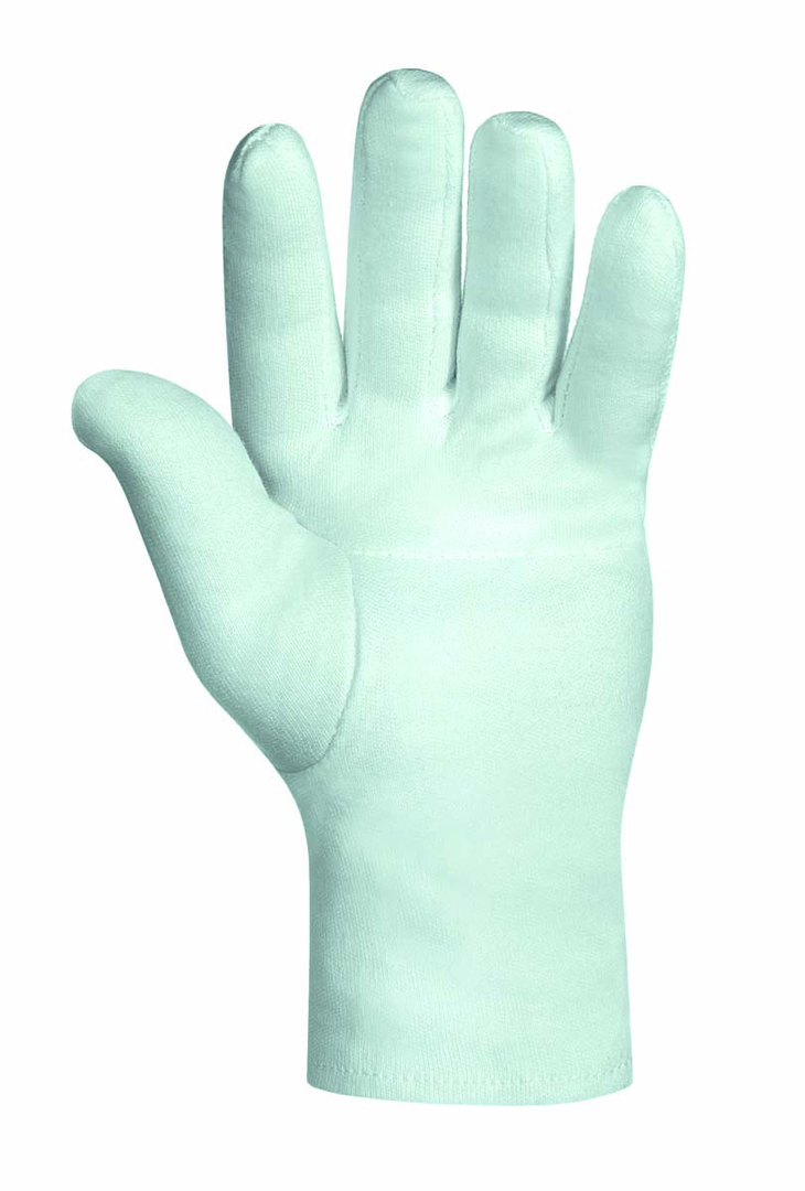 Baumwoll-Trikot-Handschuh Erle Gr. 8, weiß gebleicht, verst. Innenhand
