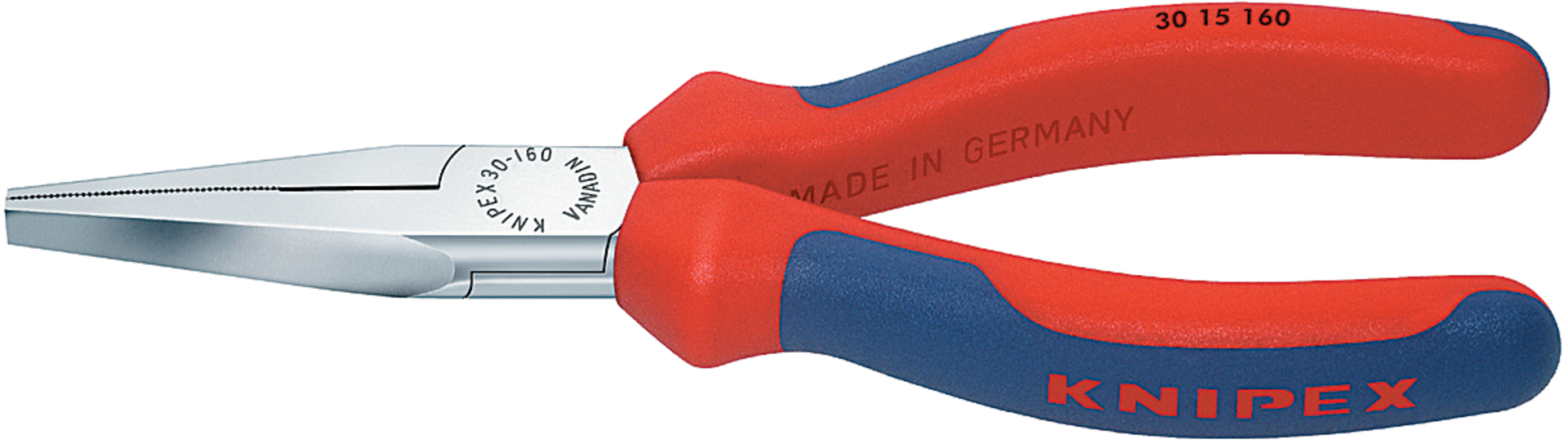 KNIPEX 30 15 140 Langbeckzange mit Mehrko.-Hülle verchromt 140 mm