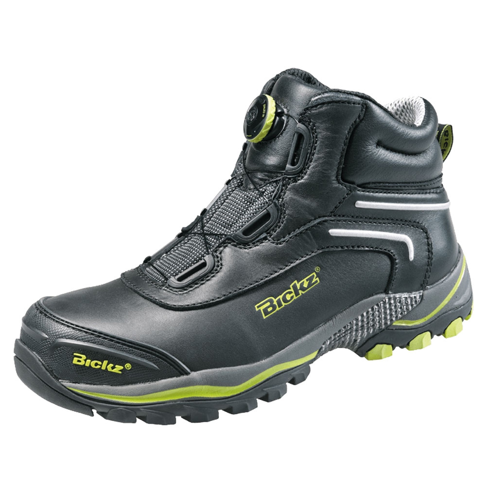 BATA S3 Schnürstiefel Bickz 305 BOA anthrazit/schwarz/gelb, Gr. 46
