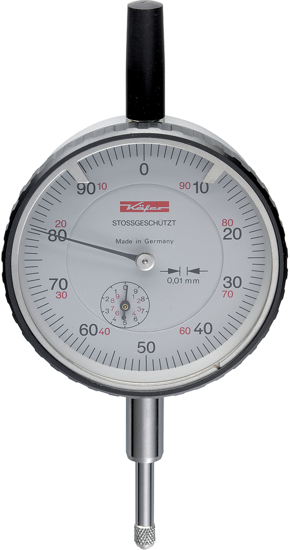 Präzisions-Messuhr stossgeschützt M 2 S D 58 mm Käfer