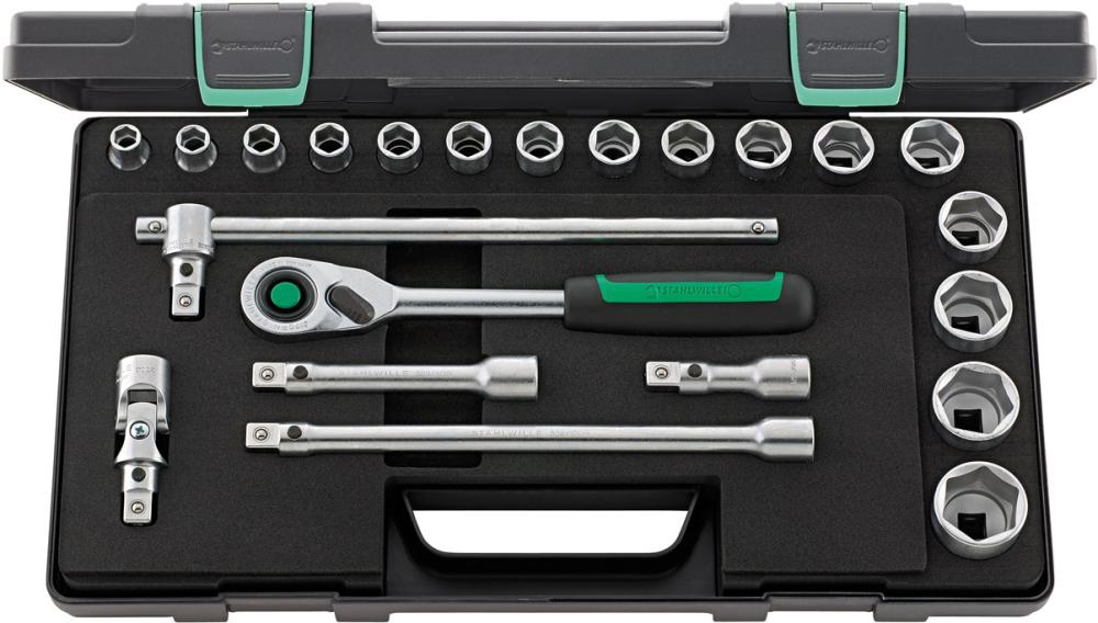 STAHLWILLE Steckschl.-Grt. 1/2" 22tlg. 52/16/6QR KN