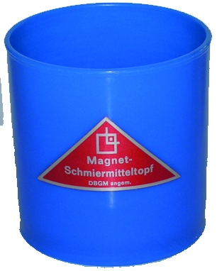 Magnet-Schmiermitteltopf 250 ml blau 80 mm Durchm.