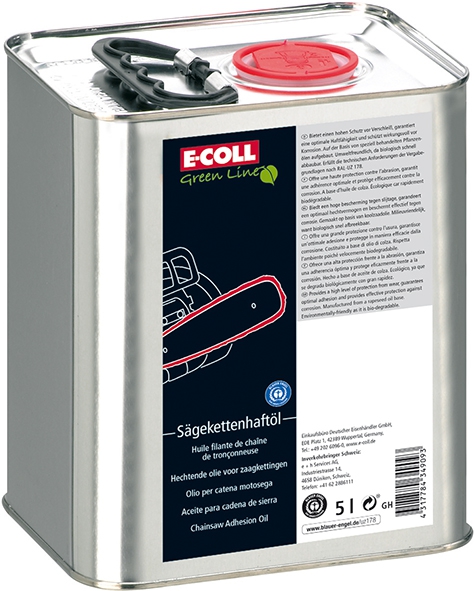 E-COLL EU Sägeketten-Haftöl UWS 5 Liter Kanister, umweltschonend