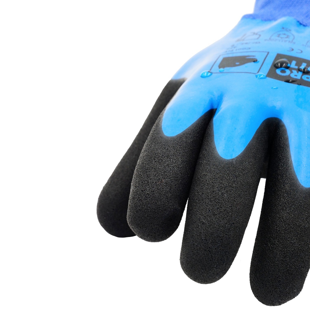 PRO FIT Kälteschutzhandschuh AbsolutCool Latex, blau/schwarz, Gr. 8