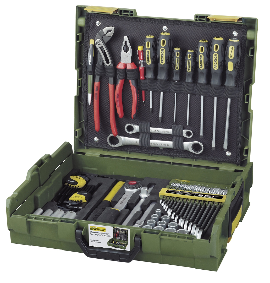 PROXXON Handwerker-Univ.-Werkzeugkoffer 69-tlg. in L-Boxx