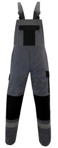 Multinorm Latzhose MULTI-5 350 PLUS-R grau/schwarz, 350g/m, Gr. 46