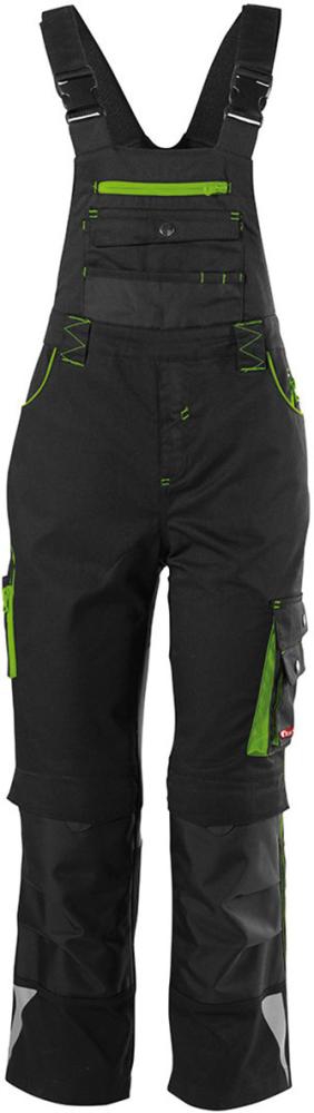 FORTIS Kids Latzhose 24 schwarz/lime, Gr. 134-140