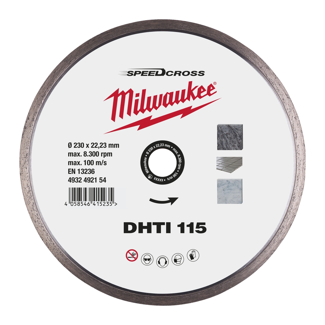 MILWAUKEE Diamanttrennscheibe DHTi Speedcross 115 mm Keramik u. Naturstein