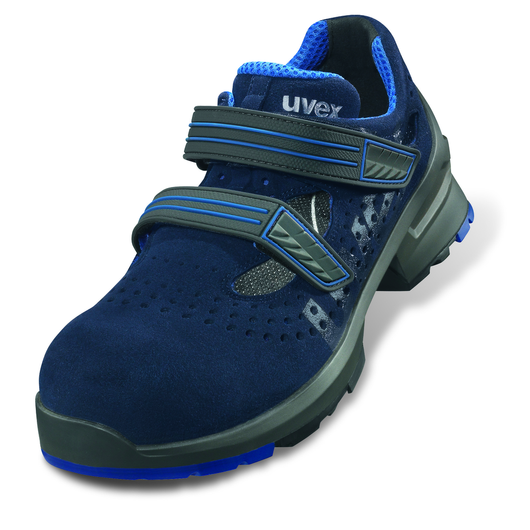 UVEX 1 Sicherheits-Sandale 8530.8 S1 SRC blau mit Klettverschl., Weite 11, Gr. 45