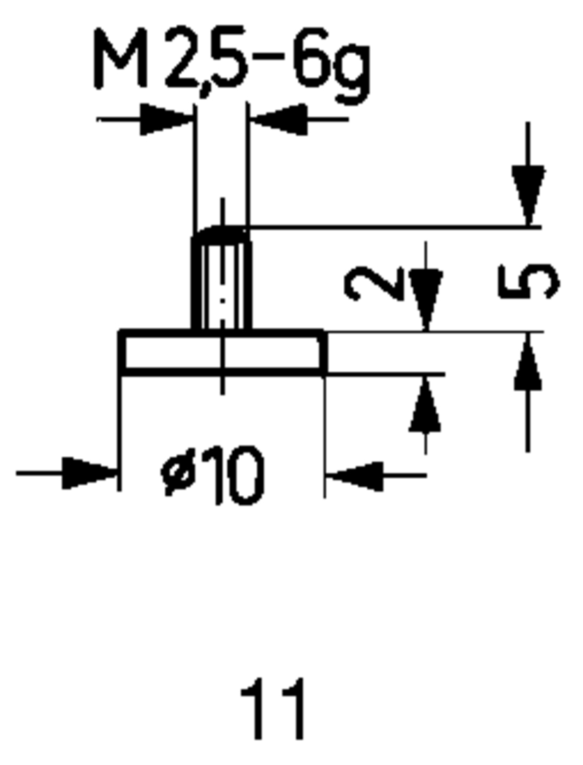 Messeinsatz f.Messuhren u.Feinz. Hartm. Abb.11/10,0 mm Käfer