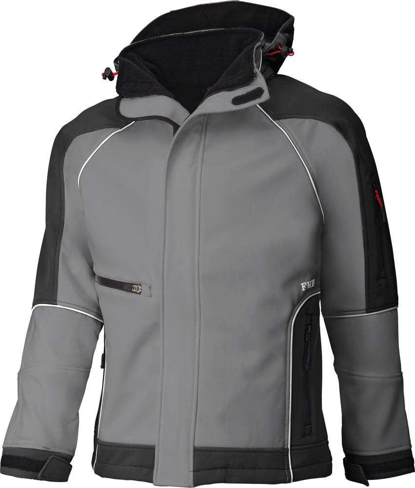 FHB Softshelljacke WALTER 78518 grau/schwarz, Gr. XL