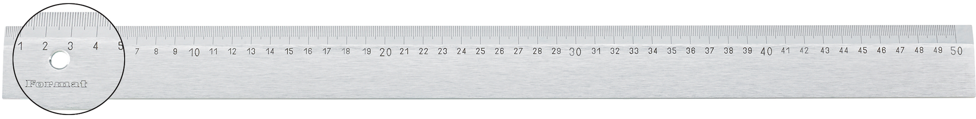 FORMAT Stahllineal 500 x 40 x 5 mm
