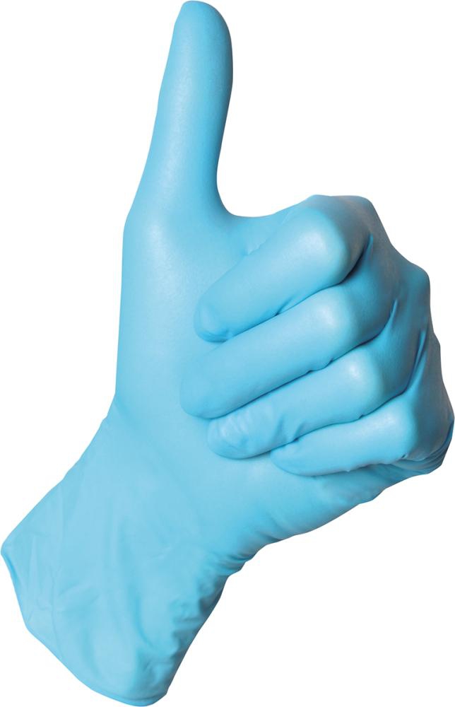 Semperguard Nitril puderfrei texturiert CAT 3, blau, 0445, Gr. M (7-8) 100 Stück