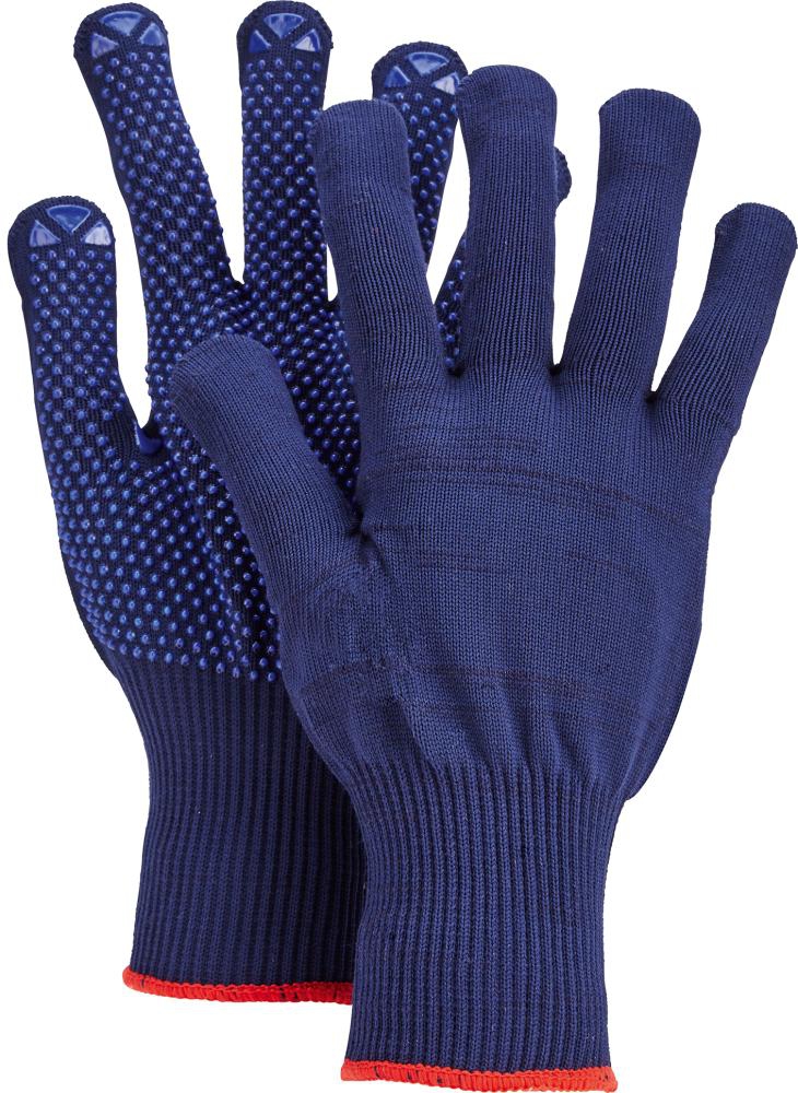 FORMAT Strick-Handschuh MechanicRope Gr. 7, Feinstrick blau, Noppen