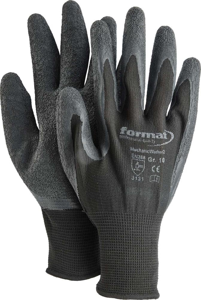 FORMAT Montage-Handschuh MechanicWorker2 Gr. 7 Latex schwarz
