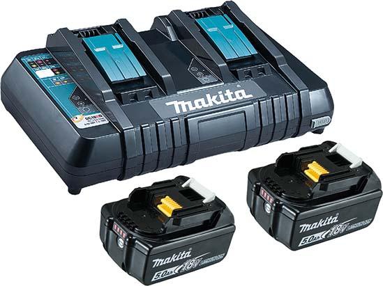 MAKITA Power Source Kit im Karton 4x18V 5,0Ah + Ladegerät DC18RD