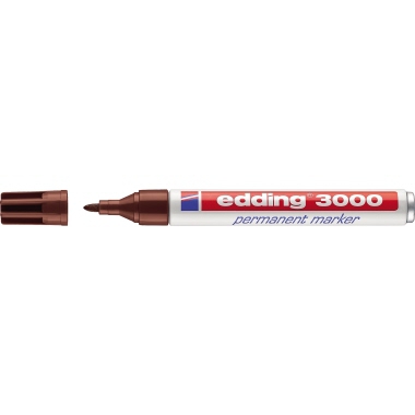 EDDING Permanentmarker 3000 mit Rundspitze, 1,5-3mm, braun