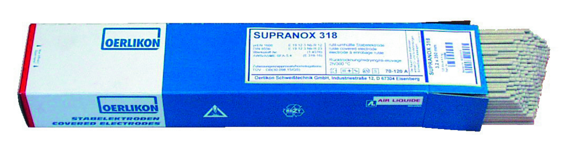 OERLIKON Stabelektroden Supranox 318, 3,2 x 350mm