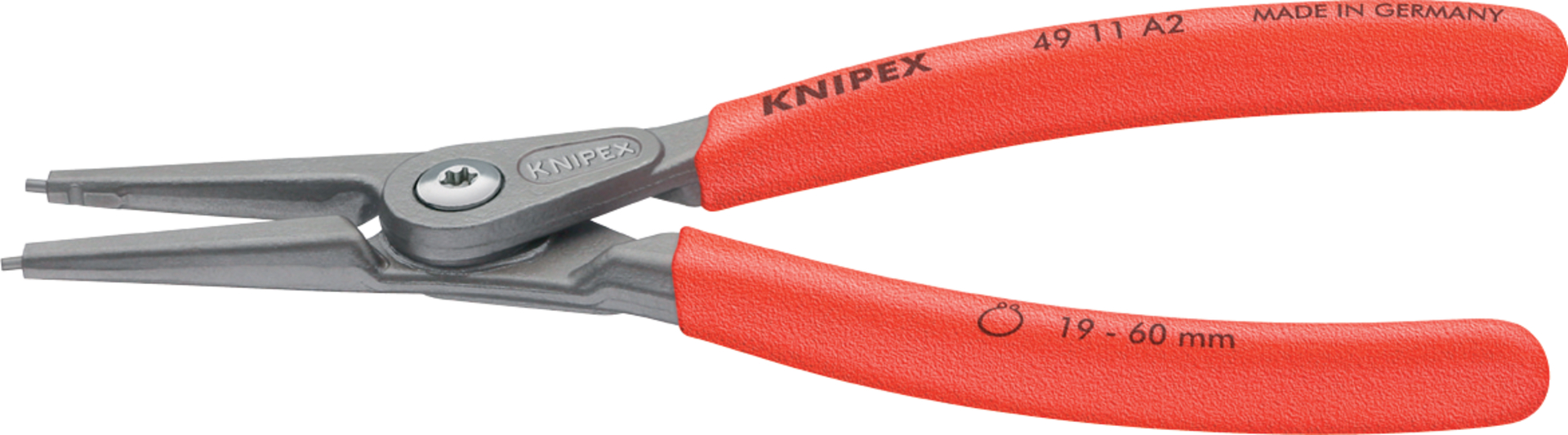 KNIPEX 49 11 A0 Präzisions- Sicherungsringzange f. Außenringe 140 mm
