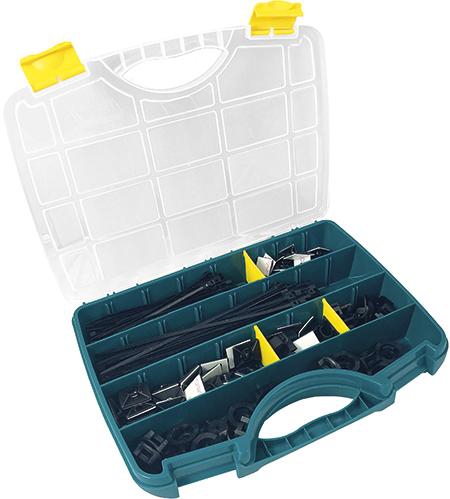 SAPISELCO Kabelbinder-Sortiment 350-teilig, mit Klebesockel
