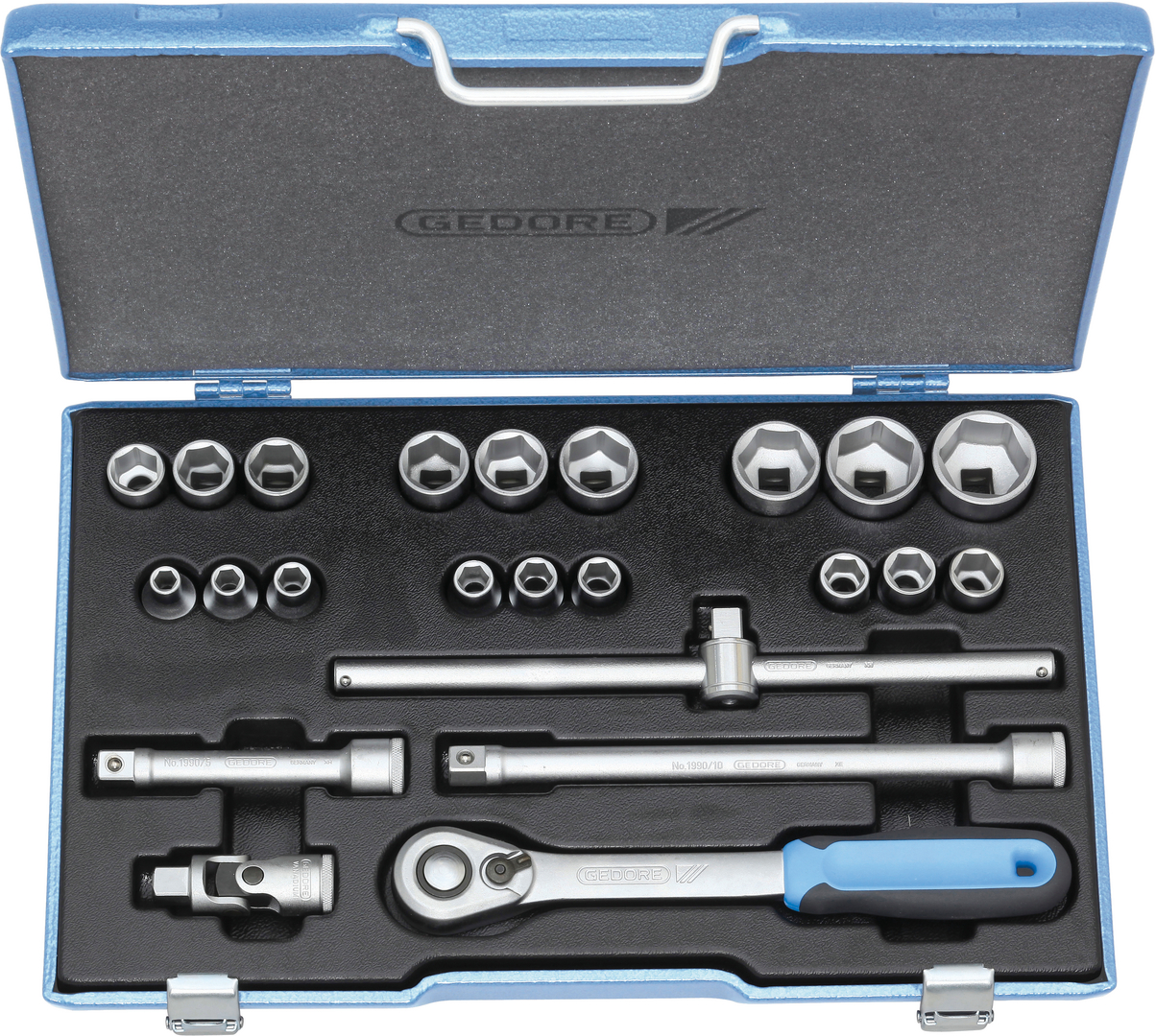 GEDORE Steckschlüssel-Satz 1/2" 23-tlg UD 8-32mm, D 19 EMU-20, 2545845