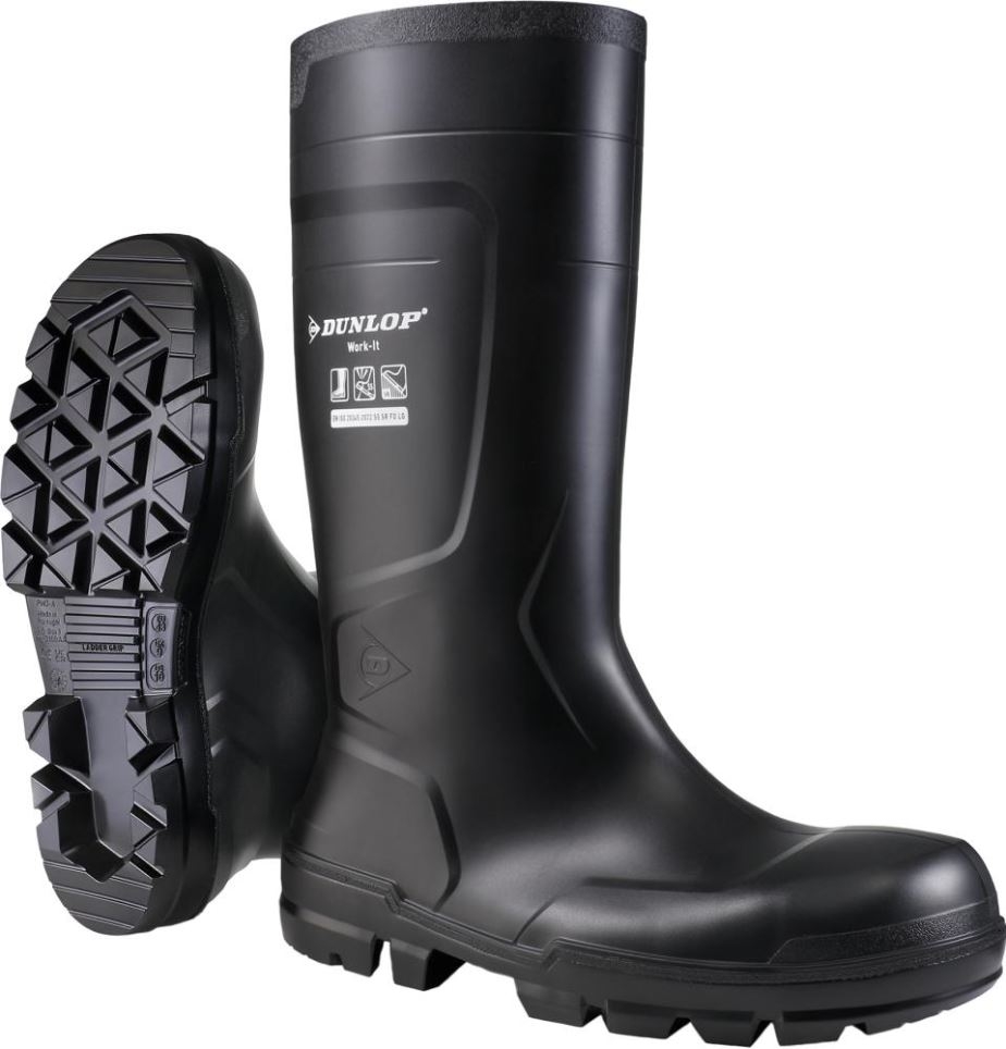 DUNLOP Sicherheits-Stiefel Work-It Full Safety Gr. 47 PVC schw S5 SR, NB2HD01