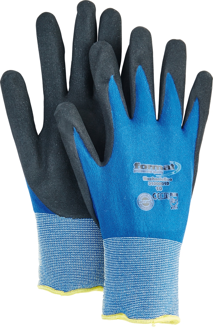 Handschuh MechanicEco, Gr. 7, blau, FORMAT
